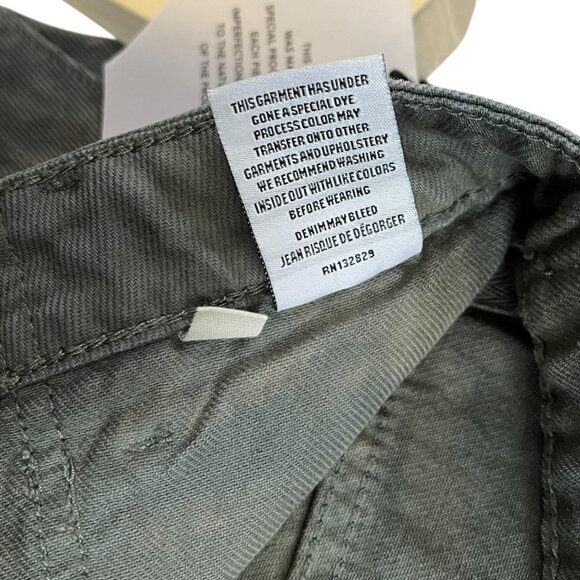 GRLFRND Womens Lucie Slouchy Wide Leg Jeans Eucalyptus Green 26 Adjustable Waist - Picture 6 of 12